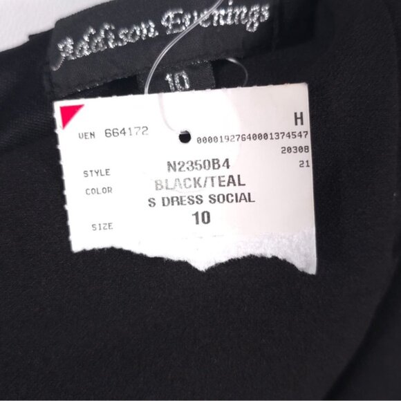 NWT ADDISON EVENINGS Prom Dress Social Satin Pleated Skirt N2350B4 Size 10 - Picture 14 of 15